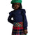 Polo Ralph Lauren Girl's Navy College Pink Ruffled Cotton-Modal Top