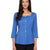 Alex Evenings Women's Royal Blue Shimmer Square-Neck Blouse