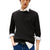 Tommy Hilfiger Men's Black Cotton Solid Crewneck Lightweight Pullover Sweater