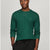 Tommy Hilfiger Men's Green Waffle-Knit Crewneck Thermal Blouse