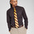 Tayion Collection Men's Brown Gold Slim Fit Dress Shirt