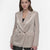 DKNY Women's Grey Pebble Open Back Blazer
