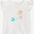 First Impressions Baby Girl's Angel White Kitty Mermaid Graphic Flutter-Sleeve T-Shirt