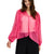 Lucy Paris Women's Pink Nikko Pintucked Blouse