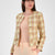Tahari ASL Women's Beige Butter Peach Faux Button Blazer
