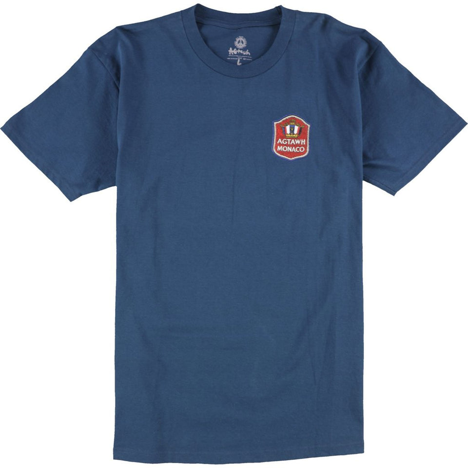 AGtawh Mens Blue Monaco Basic T-Shirt