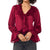 Vince Camuto Women's Wine Double Ruffle Front V-Neck Blouse
