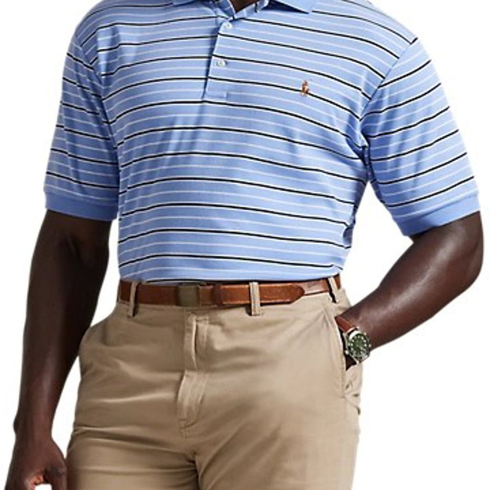 Polo Ralph Lauren Mens Fall Blue Multi Striped Polo Shirt