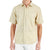 Tommy Bahama Men's Beige Solid Short Sleeve Button-up Shirt