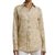 Lauren Ralph Lauren Women's Cream & Tan Relaxed Fit Floral Linen Shirt