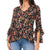 Vince Camuto Women's Rich Black Flutter-Sleeve V-Neck Blouse