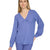 Calvin Klein Women's Blue V-Neck Front Seamed Blouse