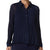 Eileen Fisher Women's Silk Georgette Crinkled Classic Collar Shirt