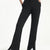 DKNY Women's Black Solid Mid Rise Slit Cuff Trousers