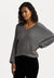 Lauren Ralph Lauren Women's Grey/Silver Rib-Knit Dolman-Sleeve Sweater | Lauren Ralph Lauren In Lebanon