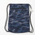 Sun + Stone Men's Blue Camouflage Drawstring Backpack