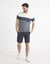 Celio Men's Washed Navy Bochinobm Stretch Cotton Chino Shorts | Celio In Lebanon