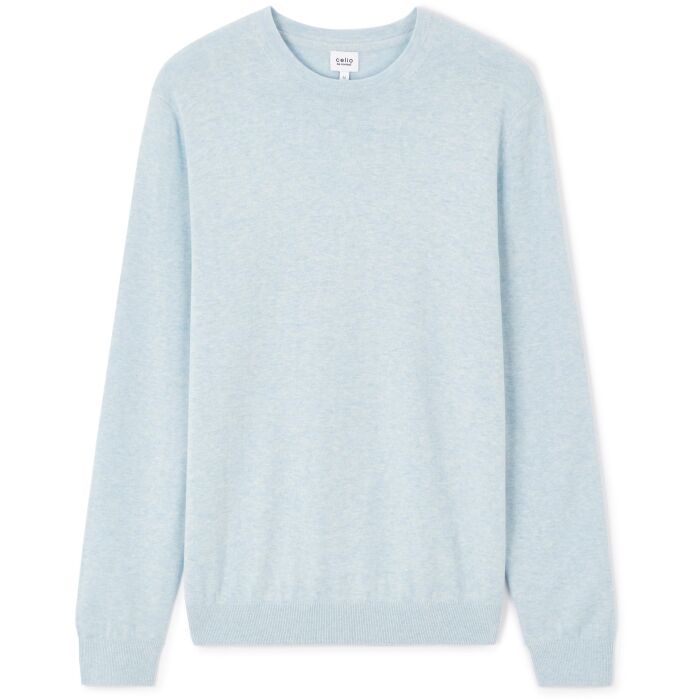 Celio Men's Light Blue Plain Long Sleeve Blouses | Celio In Lebanon