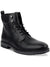 Club Room Men's Black Faux Leather Lace-up Ankle Boot