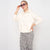 Sinsay Women's Cream Front Pocket Hoodie