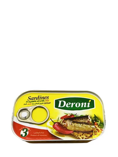Deroni Sardines in Vegetable Oil with Chili 125g