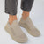 Soho Women's Beige Printed Slip-On Casual Sneakers