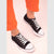 Soho Women's Black Contrast Trim Lace-Up Sneakers