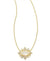 Kendra Scott Women's Off White Gold Tone Crystal Sunburst Frame 19" Adjustable Pendant Necklace | Kendra Scott In Lebanon