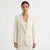 Donnakaran Newyork Women's Off-White Thin Vertical Dark Stripes Blazer