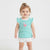 First Impression Baby Girl's White & Green Striped Flamingo Graphic Short-Sleeve T-Shirt