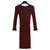 Sinsay Women's Brown Long Sleeve Scoop Neck Ribbed Dress