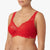 Eco Women's Red Lace Underwire Gold Charm Accent Bra
