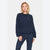 Vince Camuto Women's Navy Cozy Crewneck Sequined Raglan-Sleeve Sweater