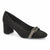 Bella Vita Women's Black Marigold Chunky Pump Heels
