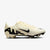 White soccer cleat with black accents on a white background