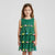 Sinsay Green Tiered Design with a Colorful Pom Poms as a Christmas Tree Dress
