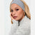 Sinsay Women's Light Grey with Pearl Across Neckline Knit Sweater
