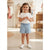Sinsay Baby Girl's Light Blue Floral Printed Short