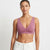State Of Day Women's Pink V-Neck Ribbed Active Sports Bra