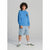Sinsay Boy's Blue with Black Accents with a Back Print Pullover Hoodie