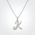 Holiday Lane Women's Silver Cubic Zirconia Initial Pendant Necklace in 18k | Holiday Lane In Lebanon