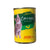 Can of Joshi cat food with a yellow label and a cat on it, held by a hand.
