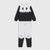 Sinsay Baby Boy's Light Grey and Black Cute Monster Graphics Sweatshirt and a Matching Sweatpants Set