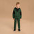 Sinsay Boy's Dark Green Elasticated Waistband with an Adjustable Drawstrings Sweatpants