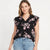 Anne Klein Women's Black With Floral Print Sleeveless Blouse