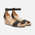 Naturalizer Women's Black Areda Ankle Strap Wedge Heeled Sandals