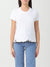 Emporio Armani Women's White Embroidered Trim T-Shirt | Emporio Armani In Lebanon