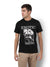 Celio Men's Black Printed Regular Fit Cotton Graphic T-Shirt | Celio in Lebanon