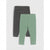 Sinsay Boy's Dark Gray & Green Ribbed Leggings