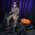 Sinsay Boy's Grey with All Over Bat Print Sweatshirt and Sweatpants Set
